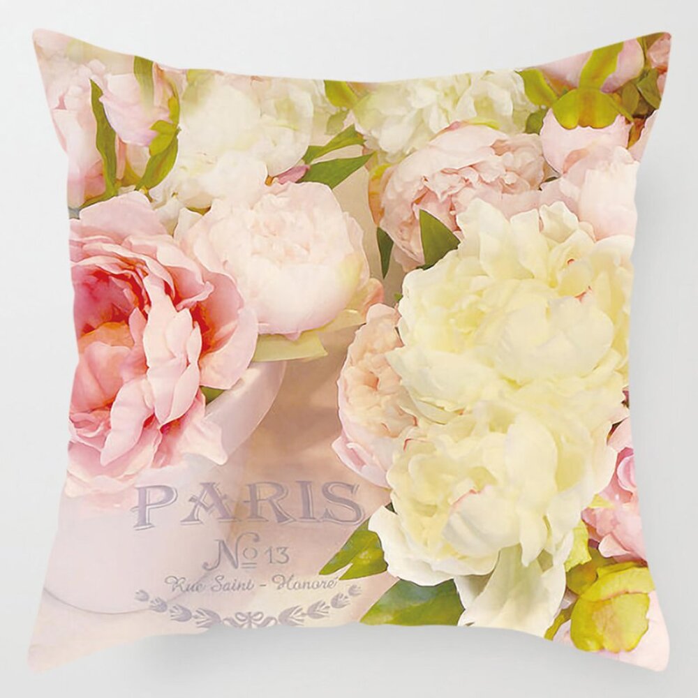 Paris Peonies Pillow Cover